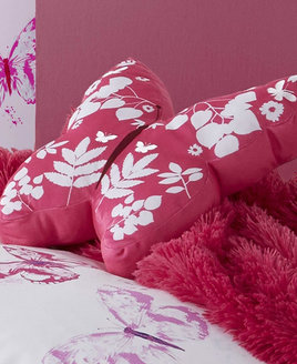 Catherine Lansfield Butterfly 3D Cushion Pink