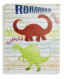 Dino Doodles, Dinosaur Canvas with Sound Function 40 x 50 cm