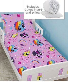 Pink, My Little Pony Toddler Duvet, Junior Pillowcase and Quilt Insert.