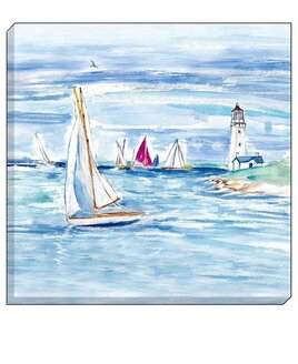 Sailing Boats with Blue Sky and Sea.