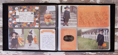 Rebecca's Halloween memory page from her Project Life album - Simple As That Blog
