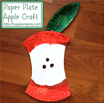 Paper Plate Apple from Huppie Mama